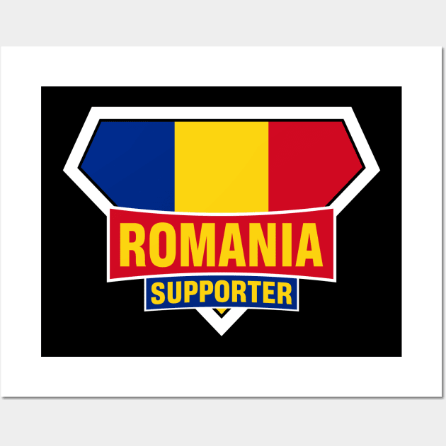 Romania Super Flag Supproter Wall Art by ASUPERSTORE